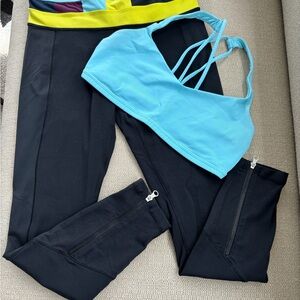 Lululemon leggings and sport bra